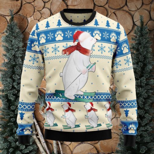 Polar Bear Ice Ugly Christmas Sweater Thankgiving Gift Men Women