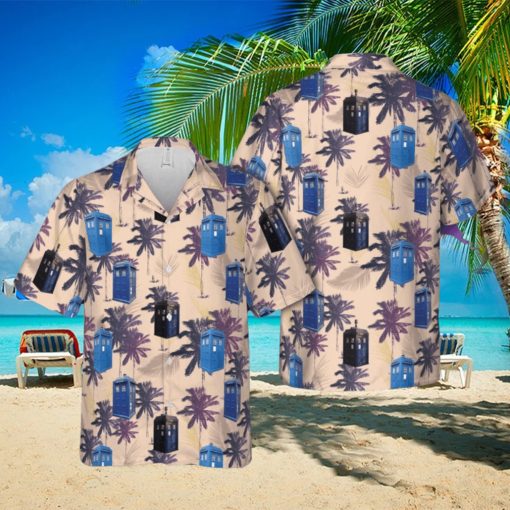 Police Box 3D Hawaiian Shirt Beach Lover Gift