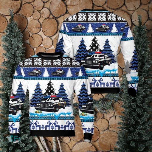 Police Car Christmas AOP Sweater