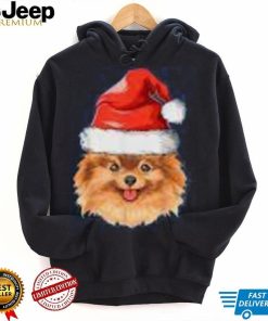 Pomeranian Santa Hat Christmas Pomeranian Shirt