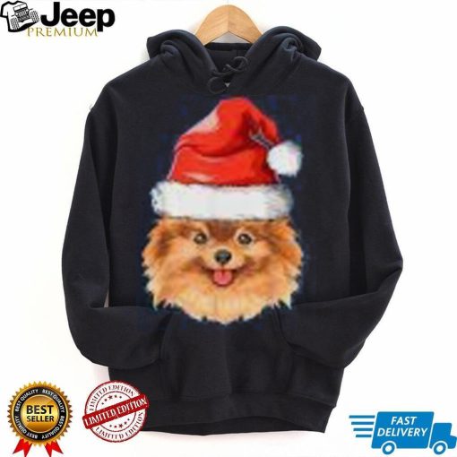 Pomeranian Santa Hat Christmas Pomeranian Shirt