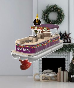 Pontoon Boat Colorful Personalized Acrylic Ornament