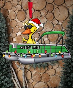 Pontoon Duck Jolly Holiday Ornament