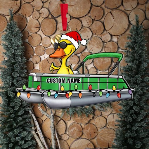 Pontoon Duck Jolly Holiday Ornament