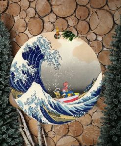 Ponyo On The Cliff By The Sea The Great Wave Japan Perfect Gift For Holiday Ornament