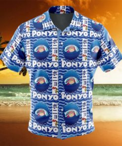 Ponyo Studio Ghibli Button Up Hawaiian Shirt