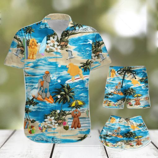 Poodle Hawaii Shirt   Shorts   All Over Print Hawaiian Set   Gift For Dog Lovers