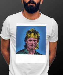 Pop Art Macgyver In Blue Background shirt