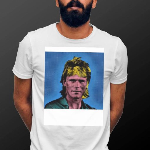 Pop Art Macgyver In Blue Background shirt