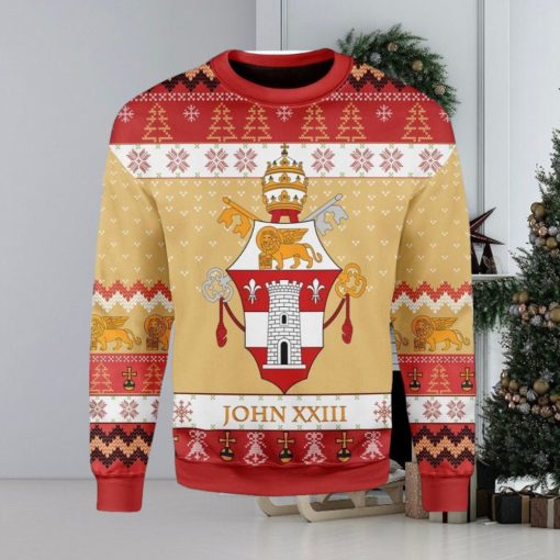 Pope John Xxiii Coat Of Arms Ugly Christmas Sweater