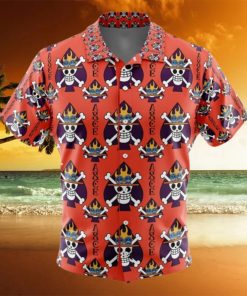 Portgas D. Ace Jolly Roger One Piece Button Up Hawaiian Shirt