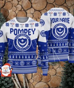 Portsmouth F.C 3D Ugly Christmas Sweater Christmas Holiday Gift Custom Name For Men And Women