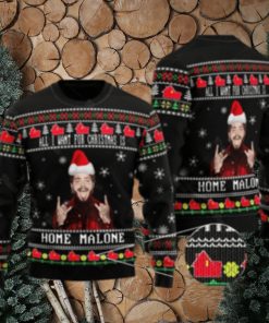 Post Malone Home Malone Ugly Christmas Sweater All Over Print Sweater Music Gift