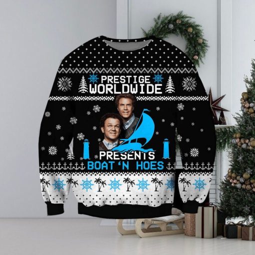 Prestige Worldwide Presents Boat’N Hoes Ugly Knitted Whiskey Christmas 3D Sweater For Men And Women