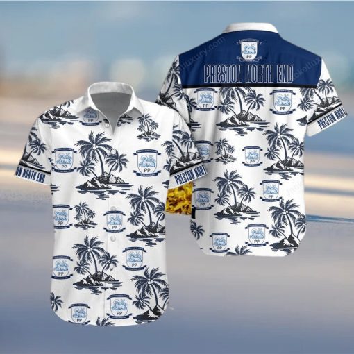 Preston North End F C Button Up Shirt Hawaiian Shirt