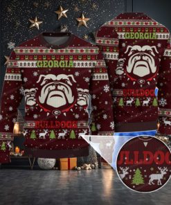 Pride Georgia Bulldogs Ugly Christmas Sweater Crimson Red And White