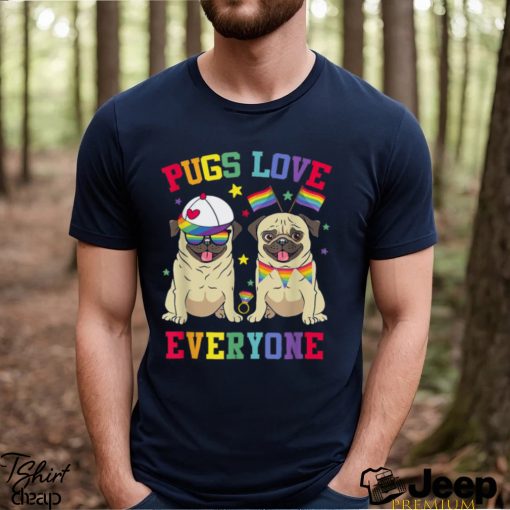 Pride Parade Pugs Love Everyone LGBT Pugs Gay Pride LGBT T Shirt
