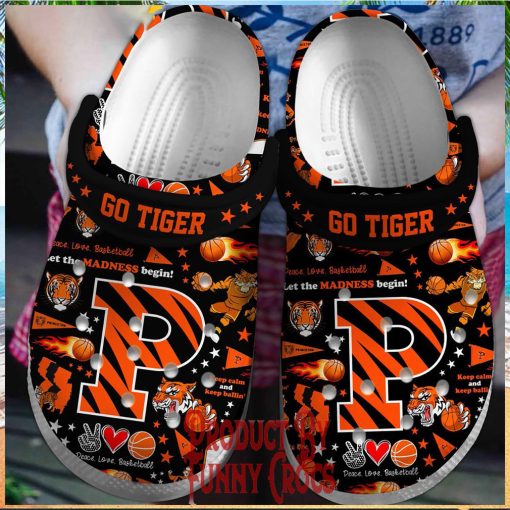 Princeton Tigers NCAA Black Crocs Shoes