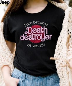 Product snazzy seagull design I am become death destroyer of worlds barbie x oppenheimer oppenheimer shirt