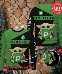 Publix Baby Yoda With Logo Ugly Christmas Sweater