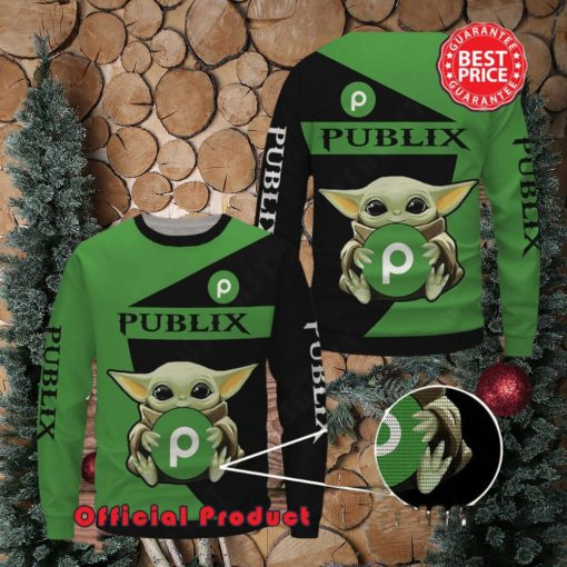 Publix Baby Yoda With Logo Ugly Christmas Sweater