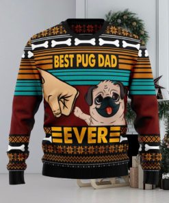 Pug Best Dog Dad dog dad Ugly Christmas Sweater Gift Men Women