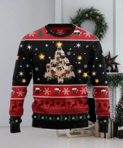 Pug Christmas Tree Best Gift For Dog Lovers Ugly Sweater
