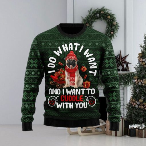 Pug I Want Ugly Christmas Sweater Gift Men Women