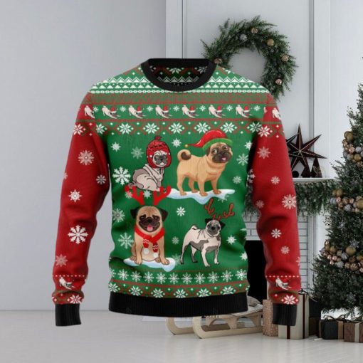 Pug Snow Day Ugly Christmas Sweater