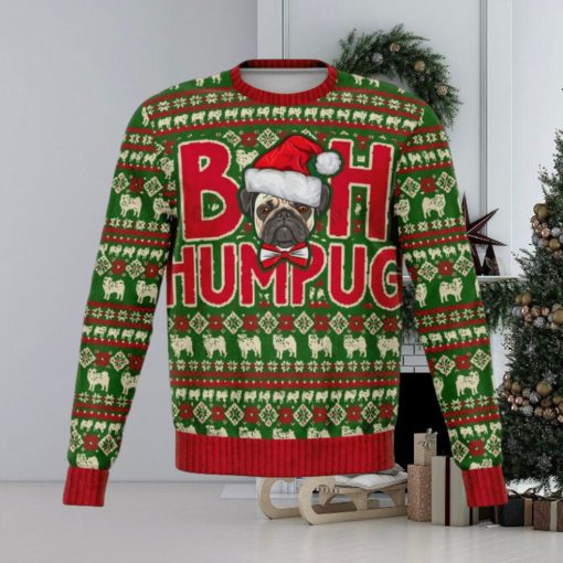 Pug Ugly Christmas Sweater, Pugs Dog Bah Humpug Funny