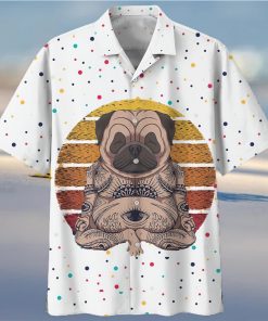 Pug White Nice Design Unisex Hawaiian Shirt