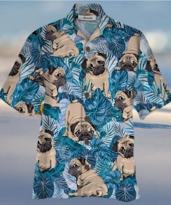 Pugs Blue Nice Design Unisex Hawaiian Shirt