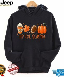 Pumpkin Spice Football Tis The Season Fall Thanksgiving T Shirt