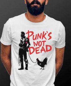 Punk’s not dead chicken art shirt