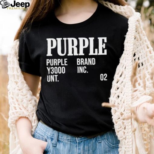 Pupple purple brand y3000 inc unt 02 text 2023 shirt