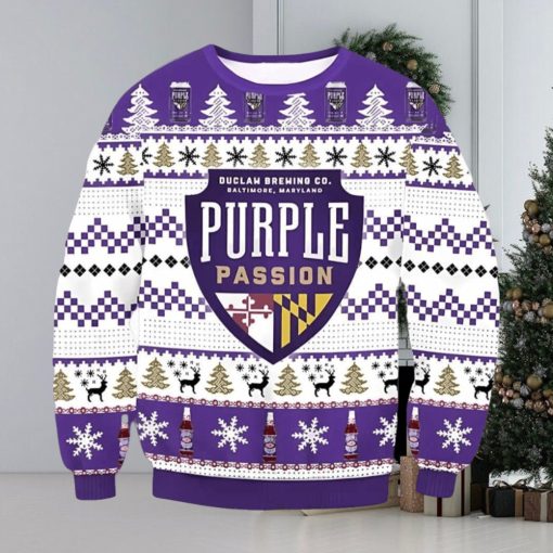 Purple Passion Beer Ugly Christmas Sweater, Gift for Christmas Holiday