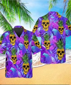 Purple Pineapple Skull Hawaiian Shirt