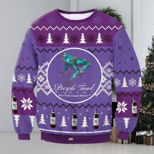 Purple Toad Winery Ugly Christmas Sweater, Gift for Christmas Holiday