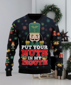 Put Your Nuts In My Mouth Ugly Christmas Sweater Gift Men Women