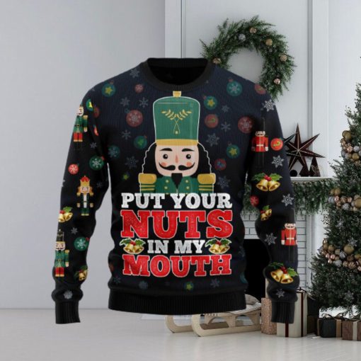 Put Your Nuts In My Mouth Ugly Christmas Sweater Gift Men Women