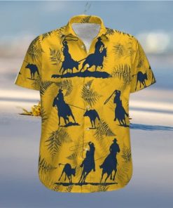 Team Roping Cowboy Yellow Unisex Hawaiian Shirts