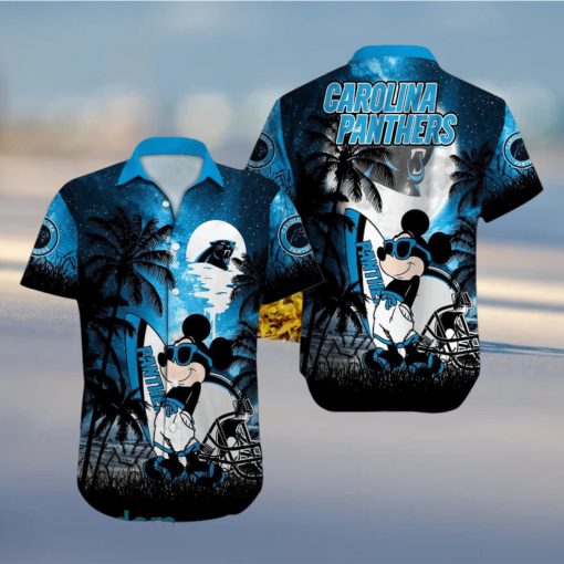 Carolina Panthers NFL Team Logo Baby Yoda Hawaiian Shirt