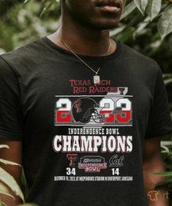 Quality 2023 Independence Bowl Champions Red Raiders 34 14 Cal Shirt