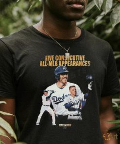 Quality Los Angeles Dodgers Freddie Freeman Five Consecutive All MLB Appearances Unisex T Shirt