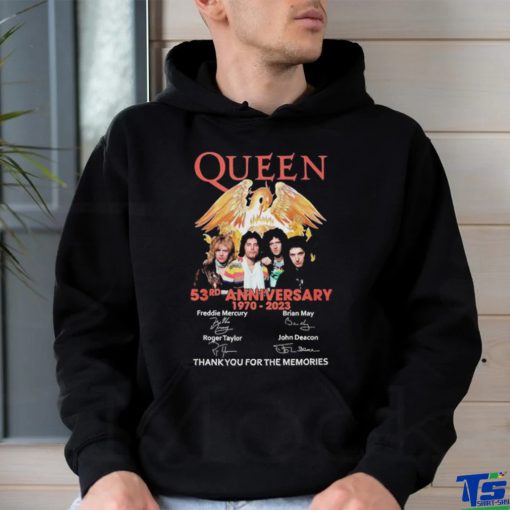 Queen 53Rd Anniversary 1970 2023 Thank You for the memories signatures shirt