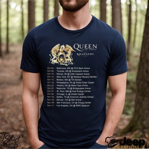 Queen Adam Lambert The Rhapsody Tour 2023 T Shirt Rock Band Unisex shirt