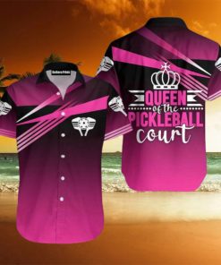 Queen Of The Pickleball Court Purpel Aloha Hawaiian Shirt