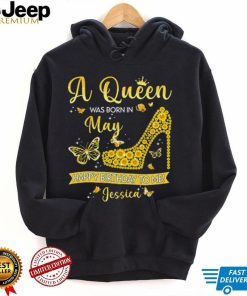 Queen was Born in May Funny Sunflower Birthday Gifts T Shirt