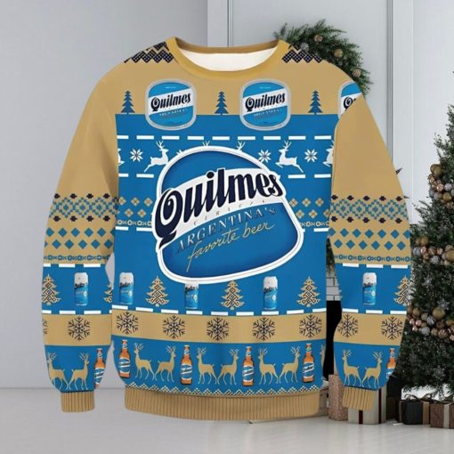 Quilmes Beer Argentina Ugly Christmas Sweater, Gift for Christmas Holiday