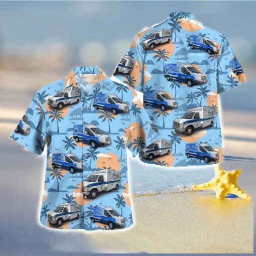 Quincy  Massachusetts Fallon EMS Hawaiian Shirt